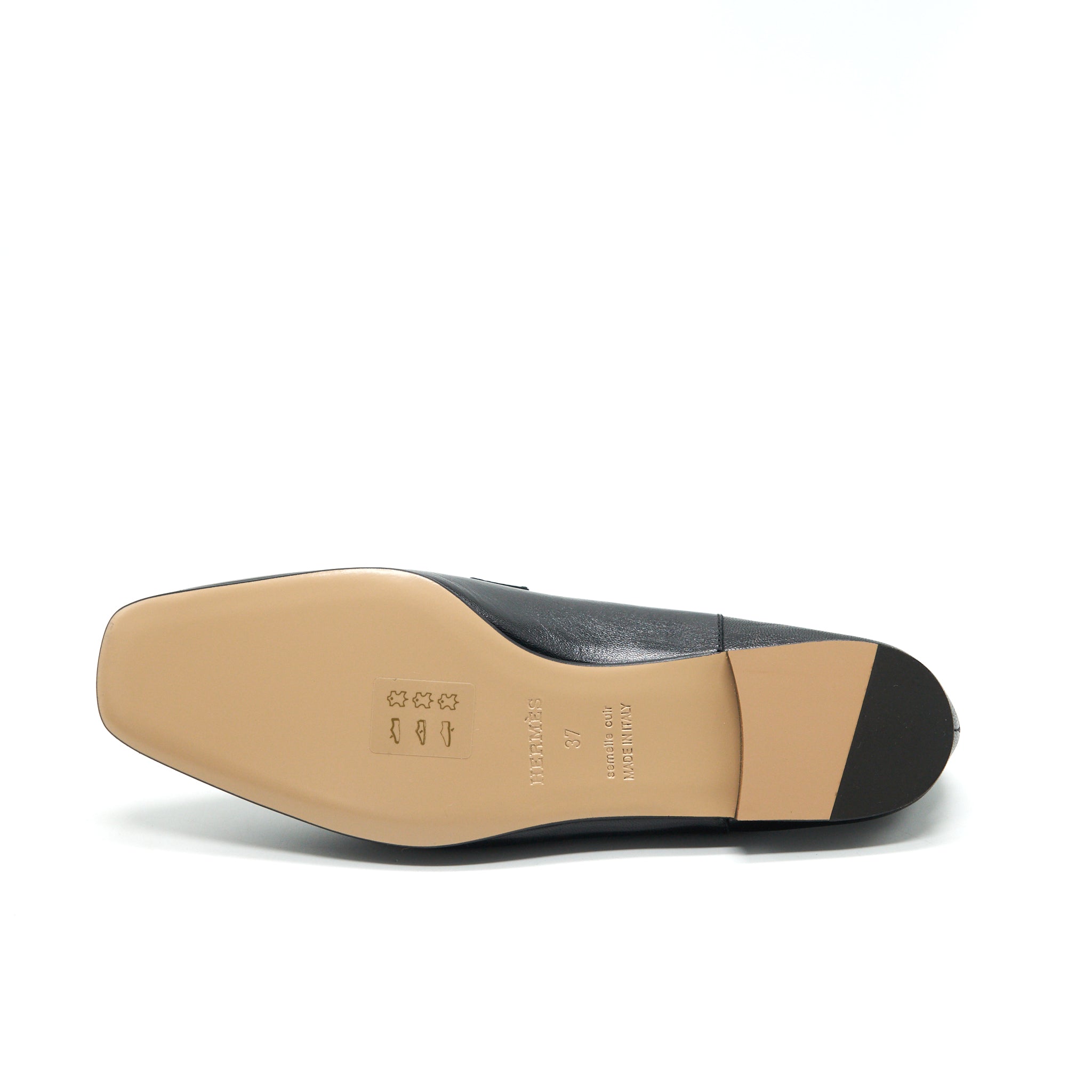 HERMES TIME LOAFER BLACK GHW