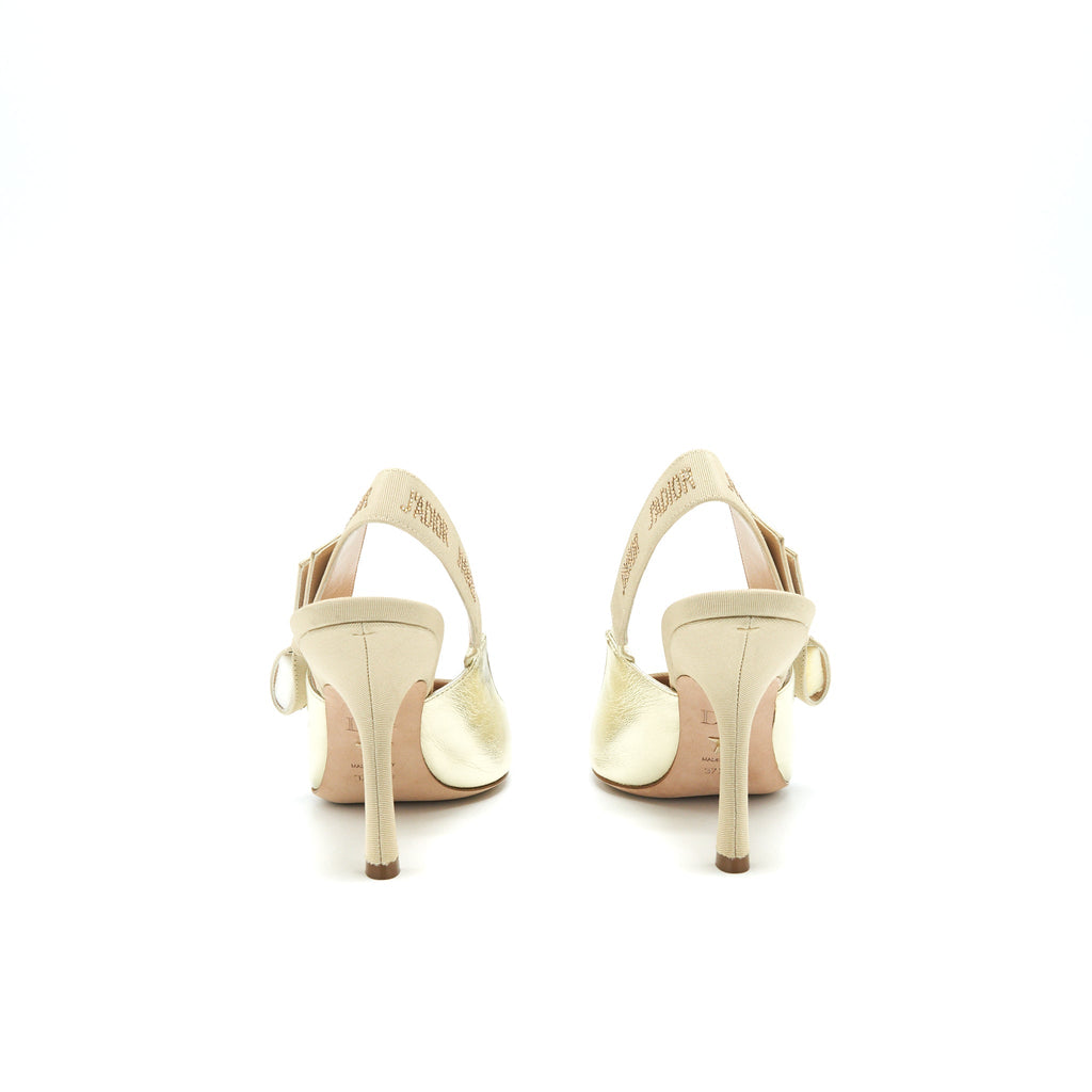 DIOR JADIOR HIGH HEEL PUMP LIGHT GOLD TONE
