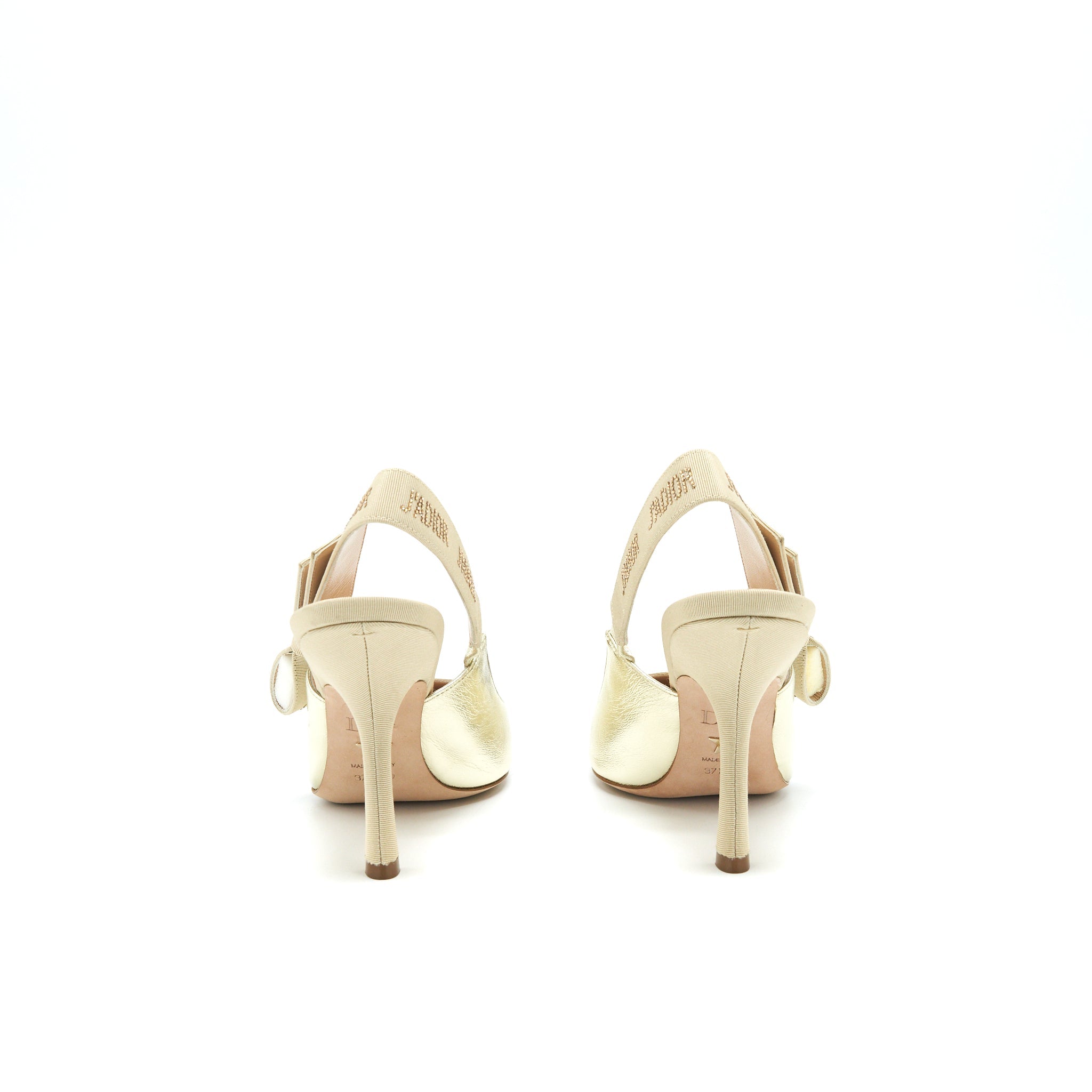 DIOR JADIOR HIGH HEEL PUMP LIGHT GOLD TONE