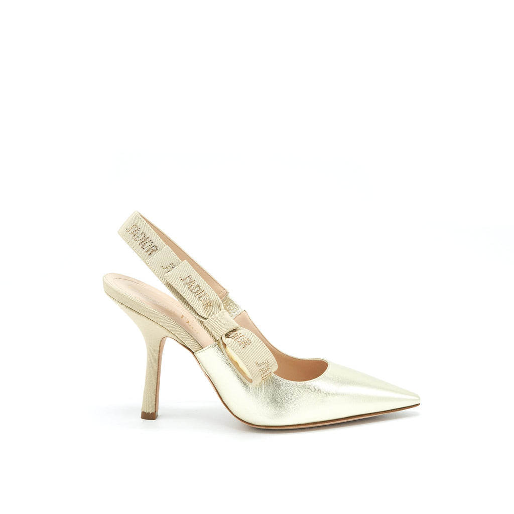 DIOR JADIOR HIGH HEEL PUMP LIGHT GOLD TONE