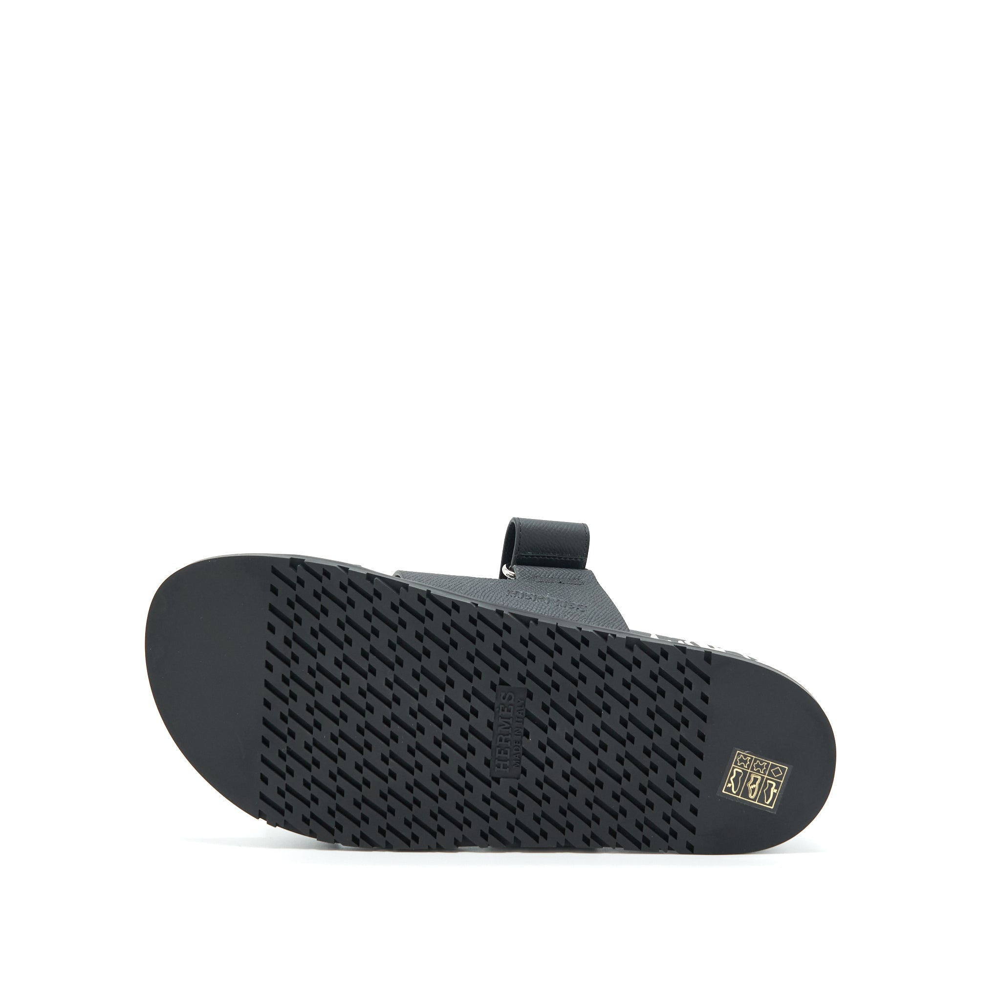 HERMES MEN’S CHYPRE SANDAL BLACK AND WHITE