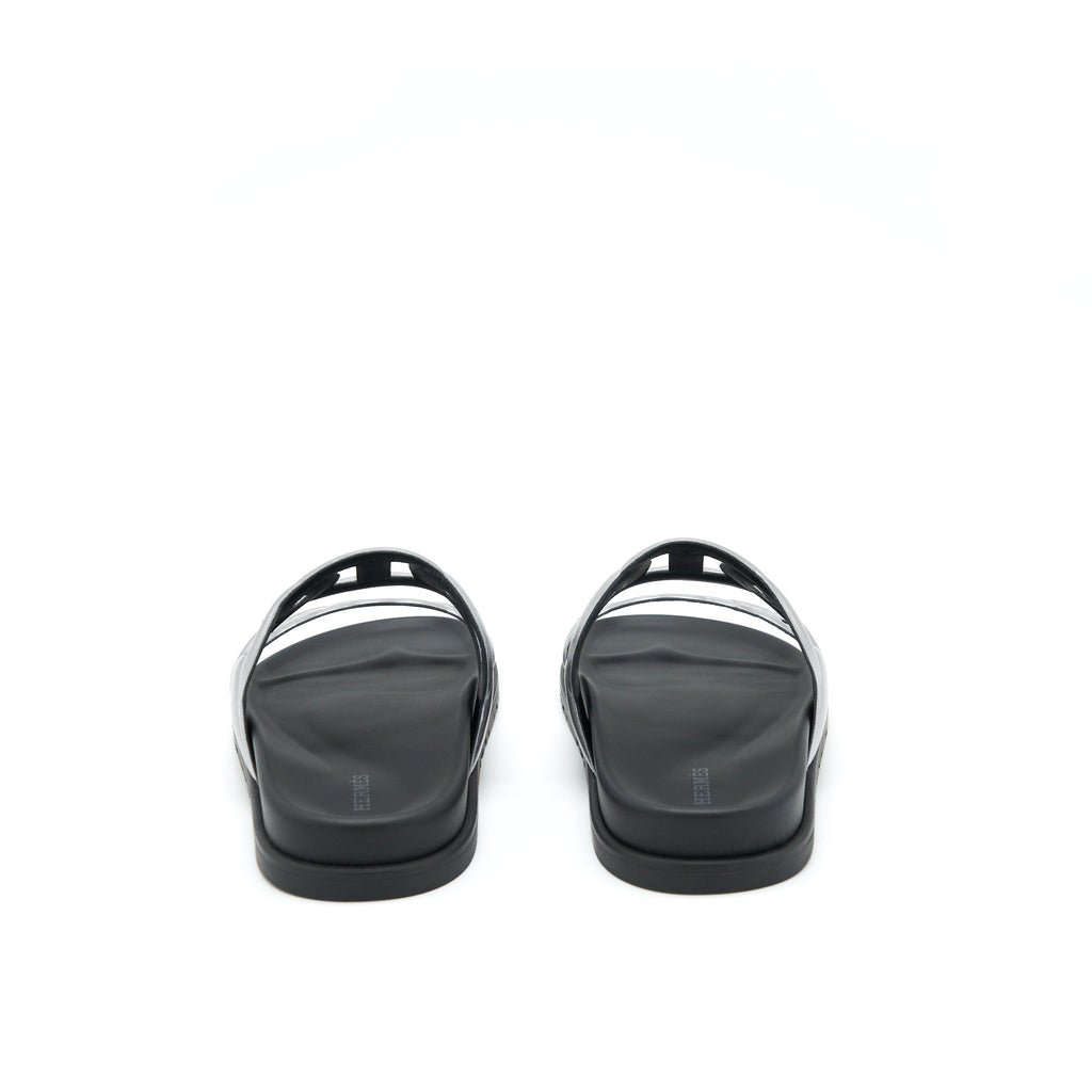 HERMES SANDALS EXTRA SILVER/BLACK