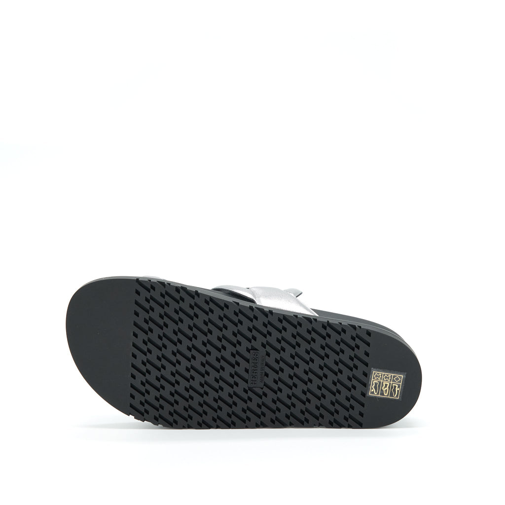 HERMES SANDALS EXTRA SILVER/BLACK