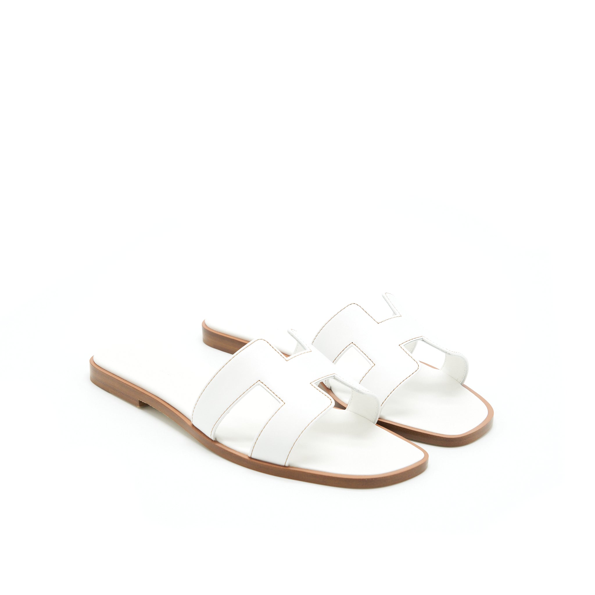 HERMES ORAN SANDAL BOX BLANC