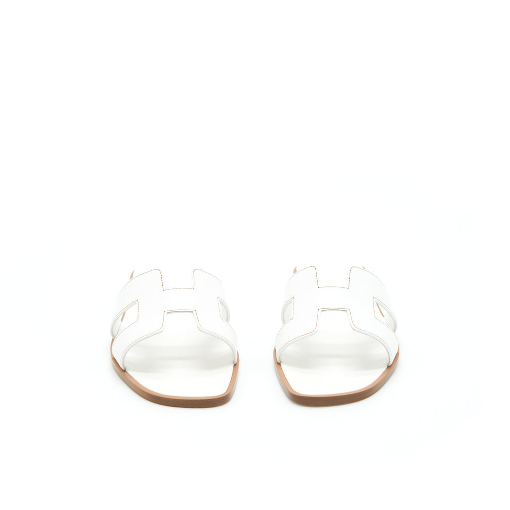 HERMES ORAN SANDAL BOX BLANC