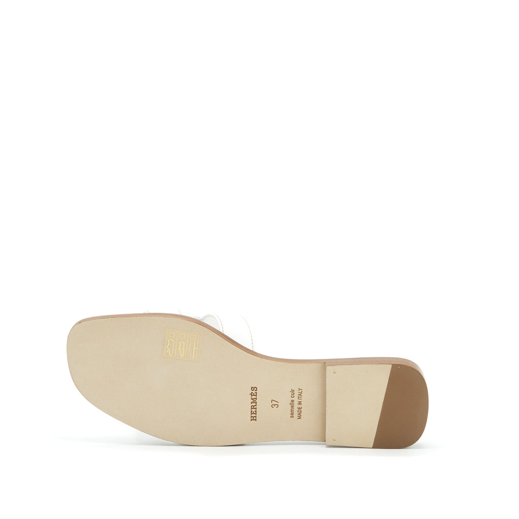 HERMES ORAN SANDAL BOX BLANC