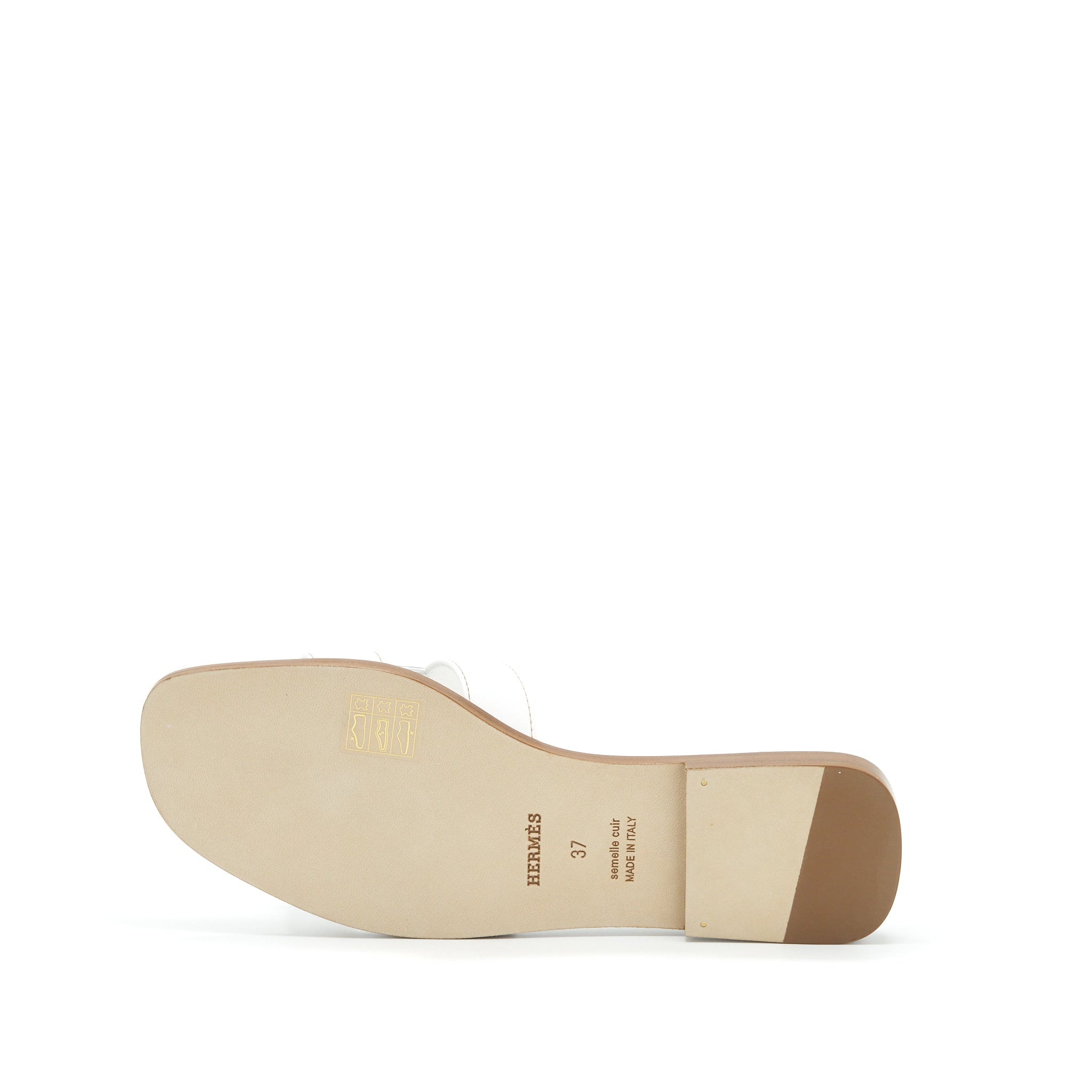 HERMES ORAN SANDAL BOX BLANC