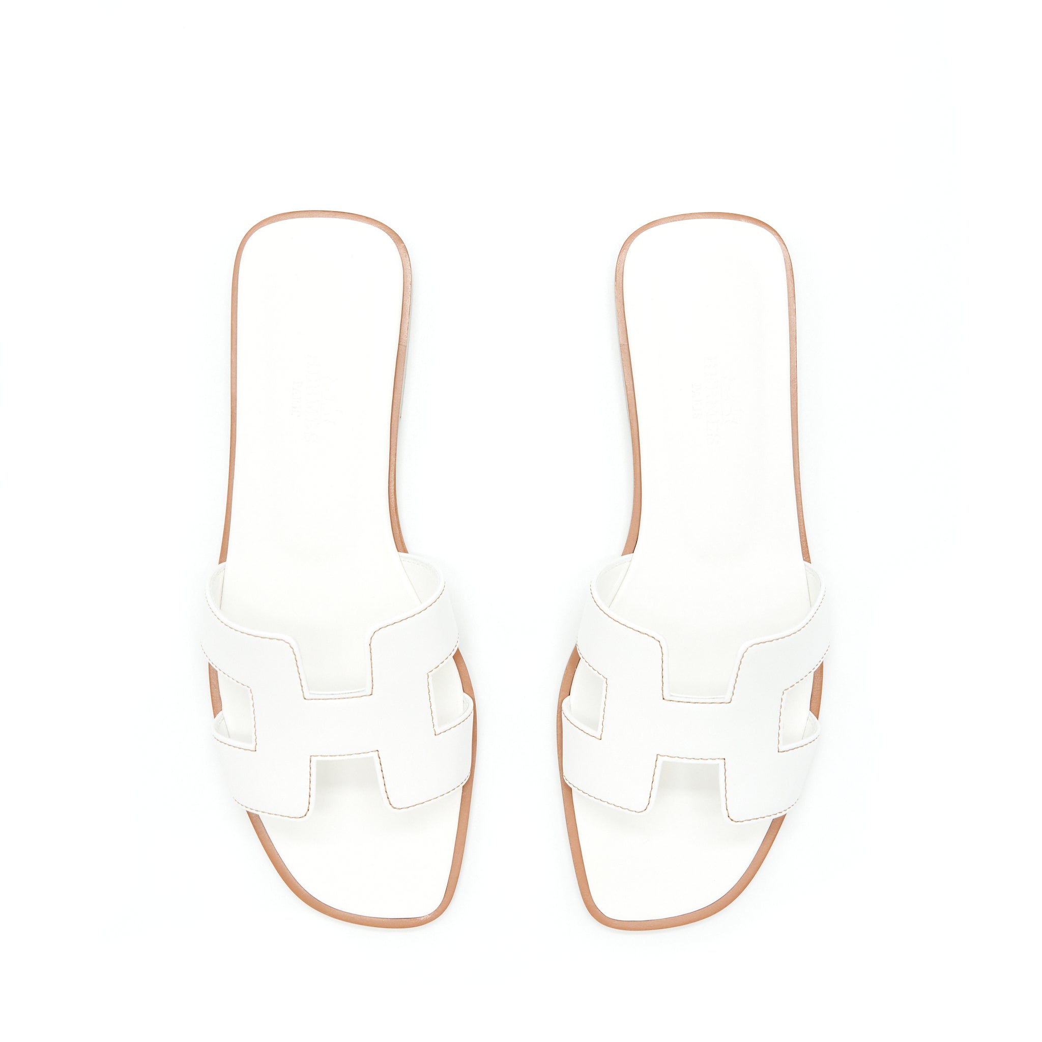 HERMES ORAN SANDAL BOX BLANC