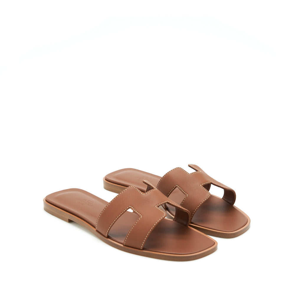 HERMES ORAN SANDAL BOX GOLD