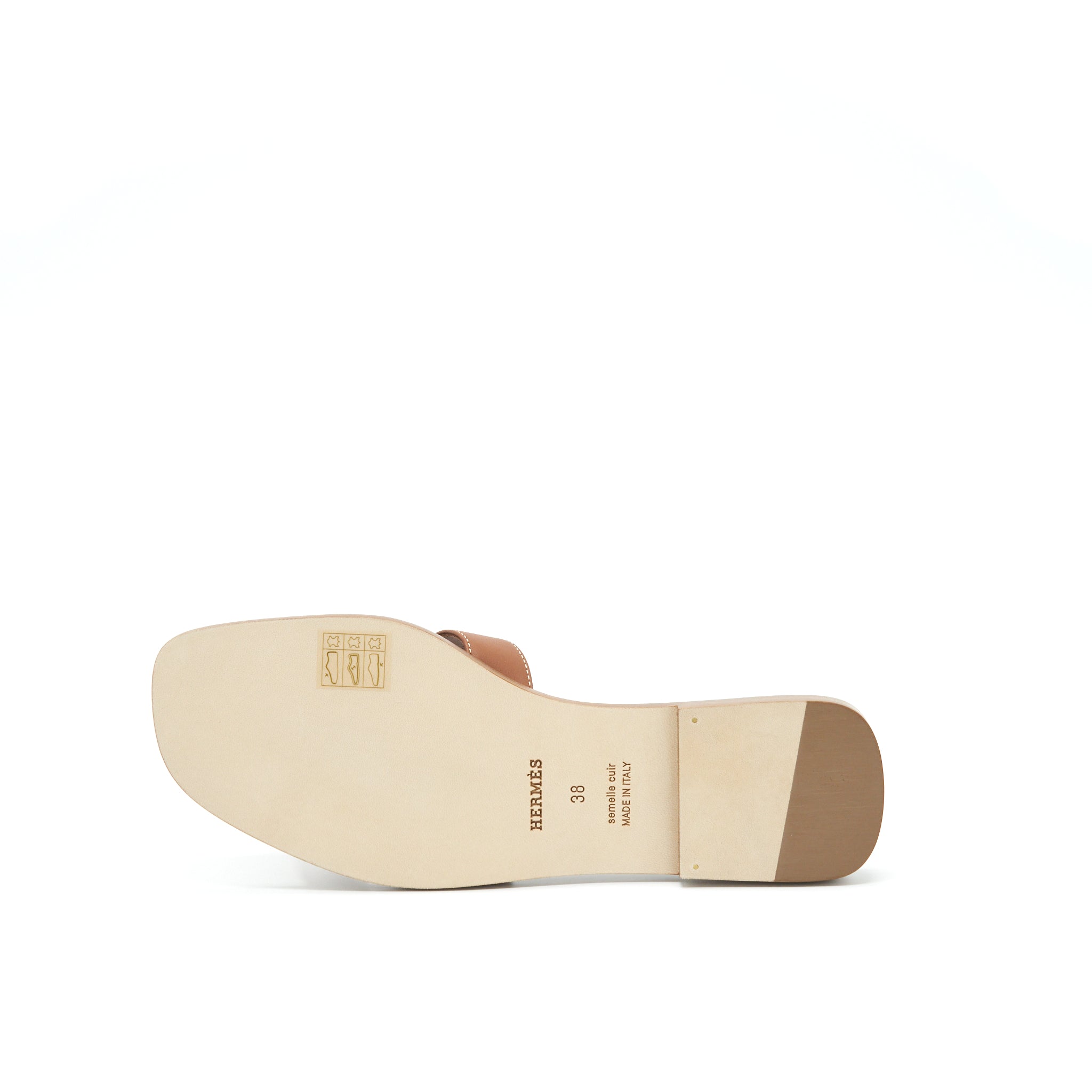 HERMES ORAN SANDAL BOX GOLD