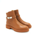 HERMES VEL ANKLE BOOTS GOLD SHW