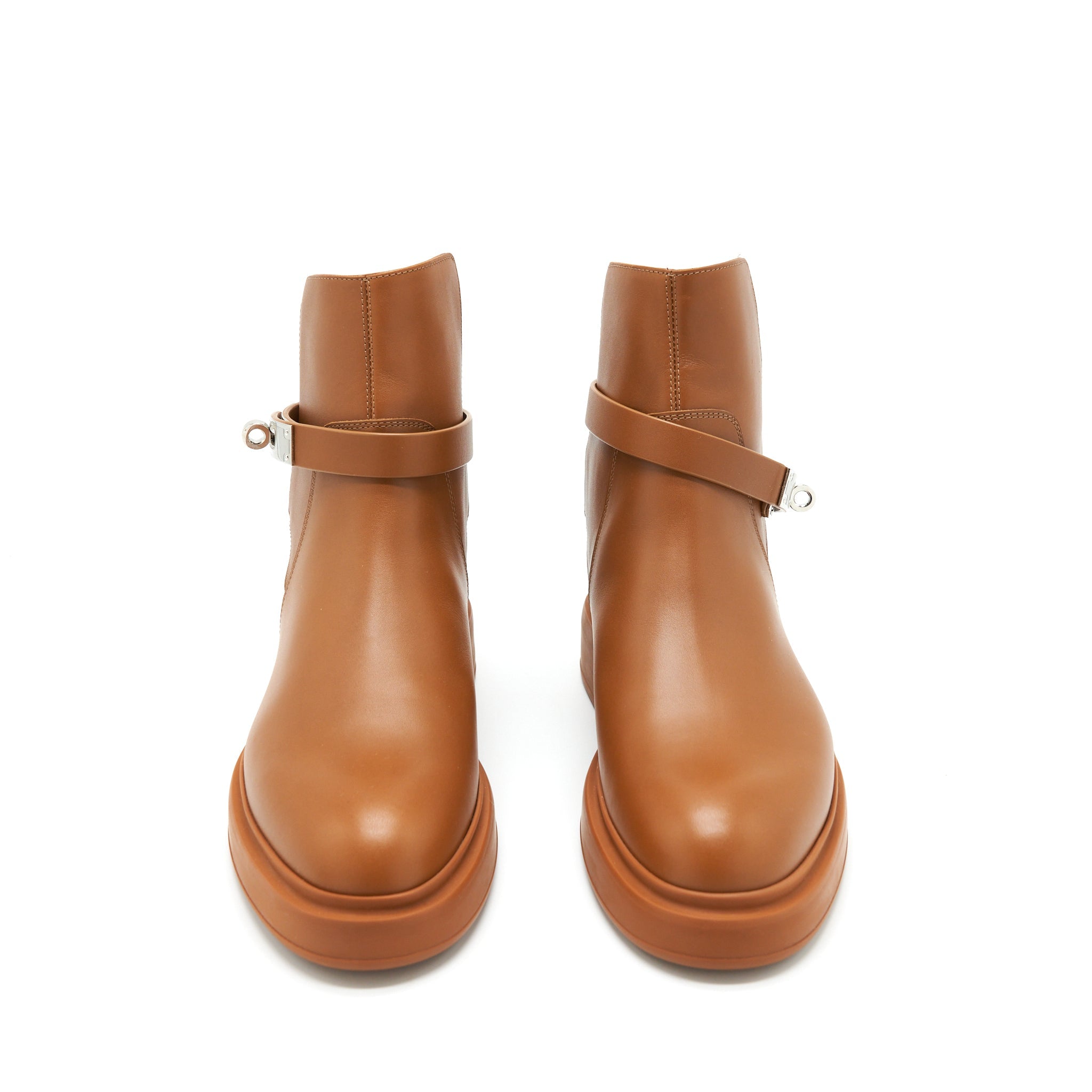 HERMES VEL ANKLE BOOTS GOLD SHW