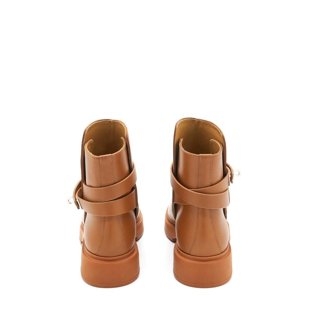 HERMES VEL ANKLE BOOTS GOLD SHW