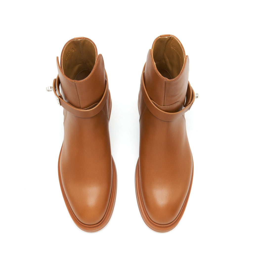 HERMES VEL ANKLE BOOTS GOLD SHW