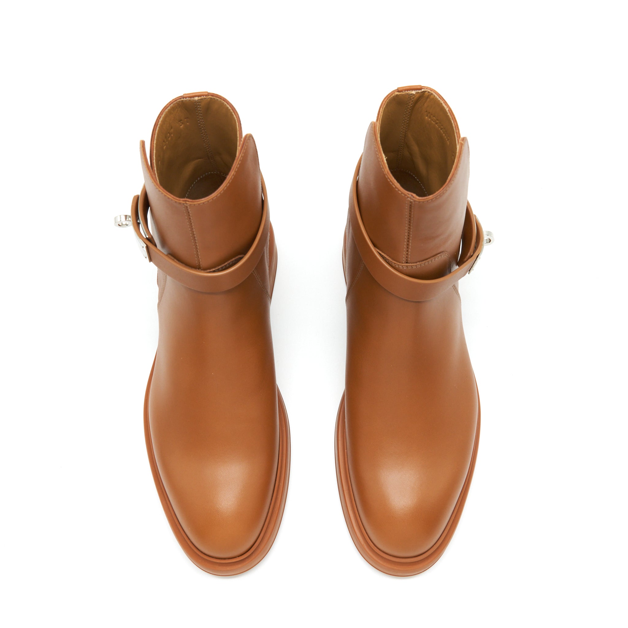 HERMES VEL ANKLE BOOTS GOLD SHW