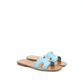 HERMES ORAN SANDALS VERT D’EAU