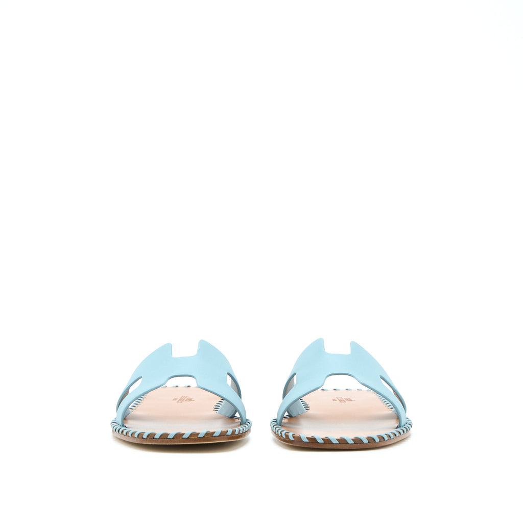 HERMES ORAN SANDALS VERT D’EAU