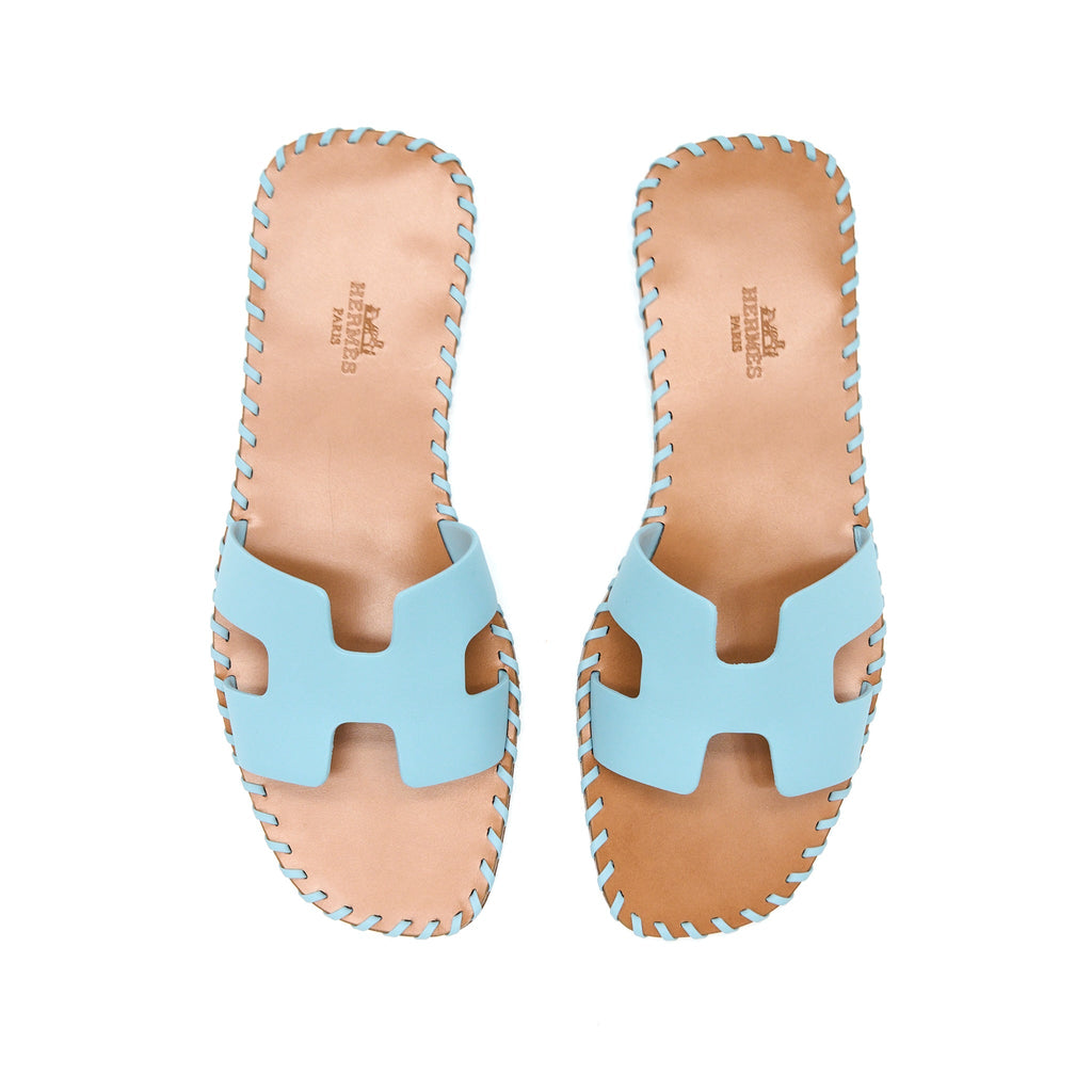 HERMES ORAN SANDALS VERT D’EAU