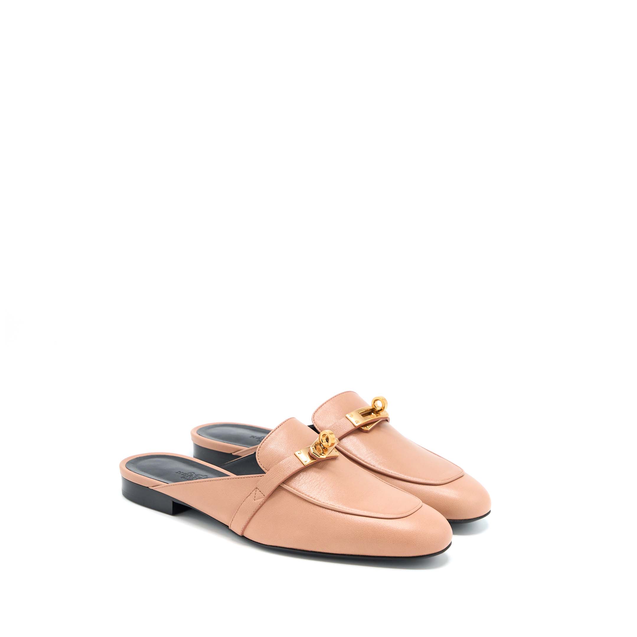 HERMES MULES FEMME OZ CHEVRE ROSE AUBE RGHW