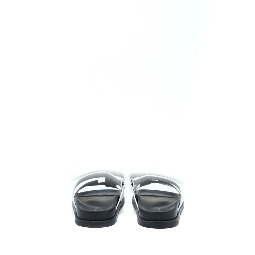 HERMES CHYPRE SANDALS CALFSKIN WHITE