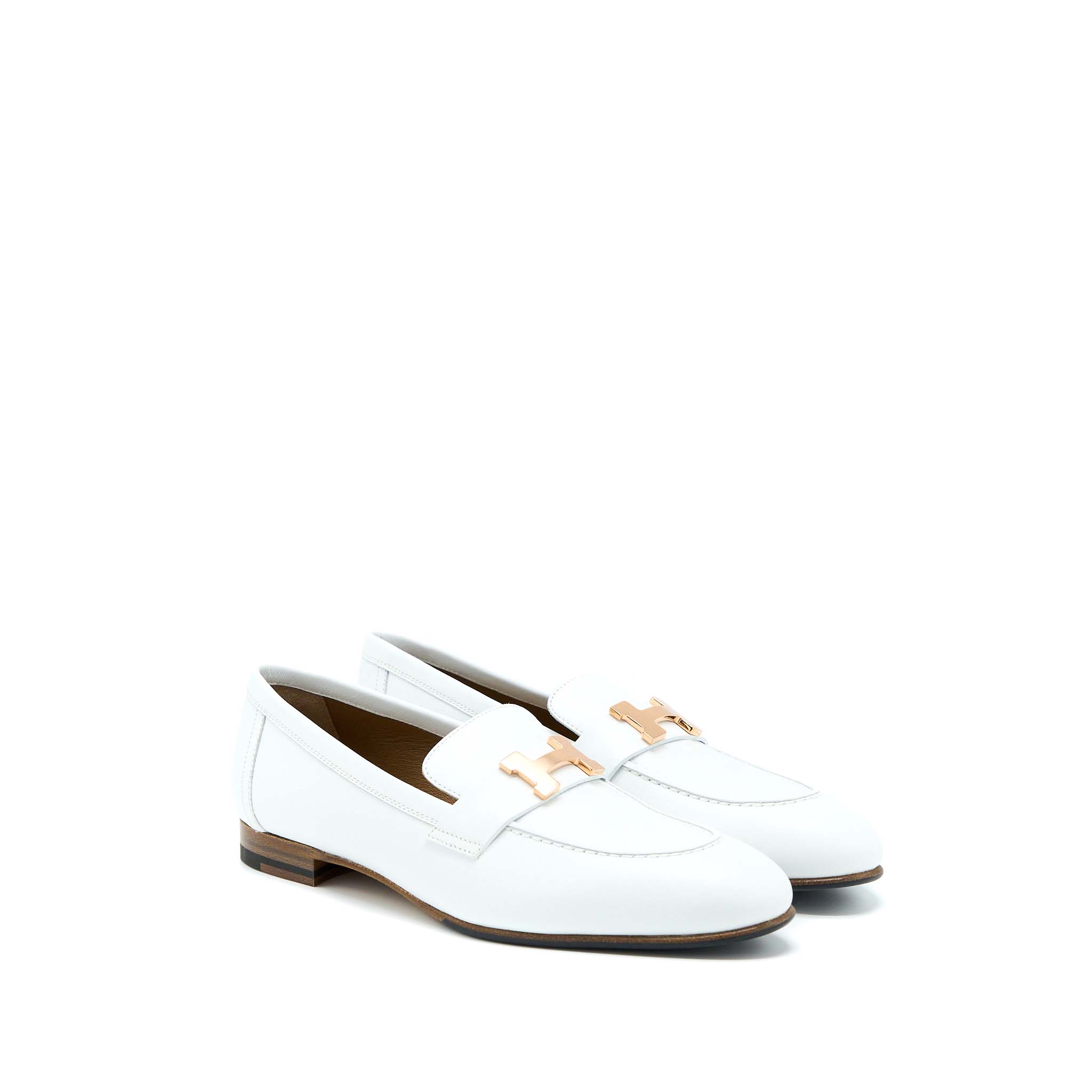 HERMES PARIS LOAFER WHITE RGHW