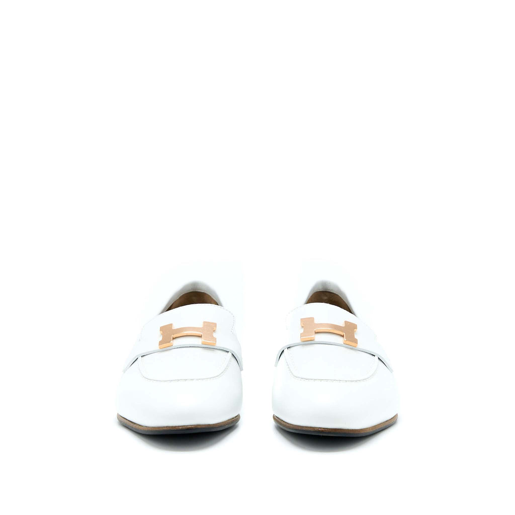 HERMES PARIS LOAFER WHITE RGHW