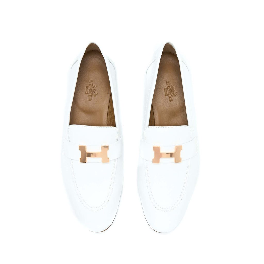 HERMES PARIS LOAFER WHITE RGHW