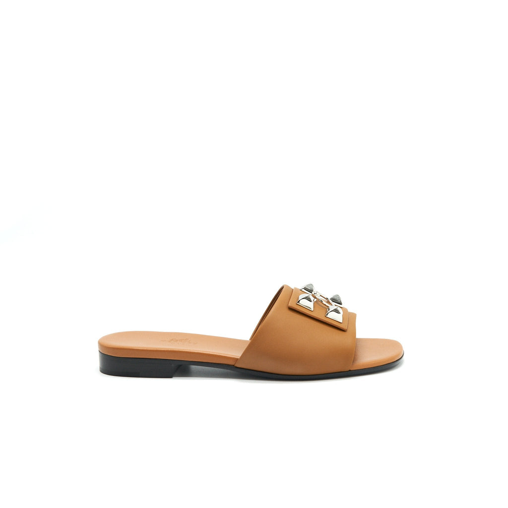 HERMES DUNE SANDAL GOLD WITH SHW