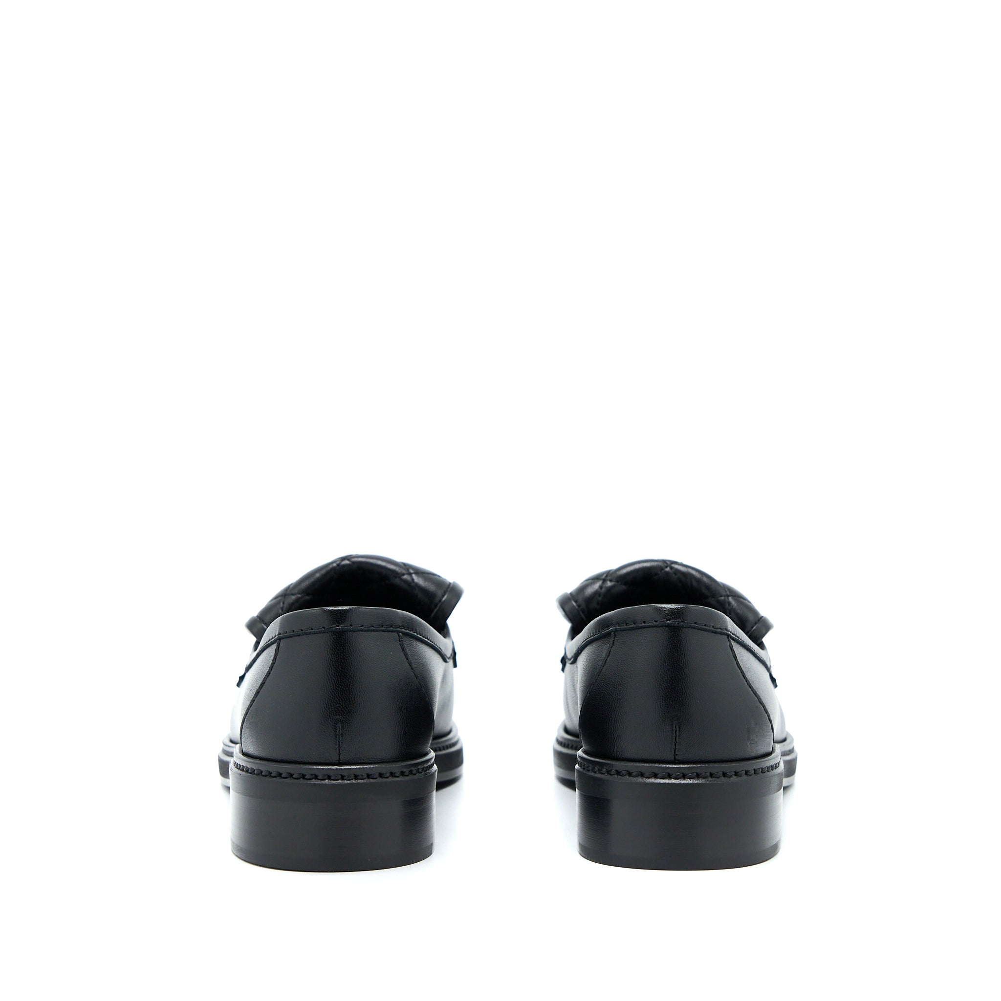 CHANEL CC TURNLOCK LOAFERS BLACK QUILTED LEATHER LGHW