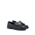CHANEL CC TURNLOCK LOAFERS BLACK QUILTED LEATHER LGHW