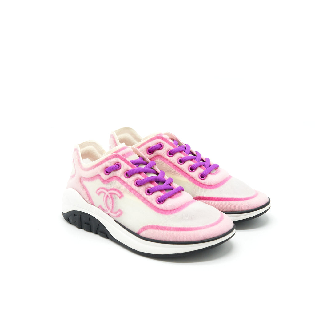 CHANEL CC LOGO SNEAKER PINK/PURPLE/WHITE