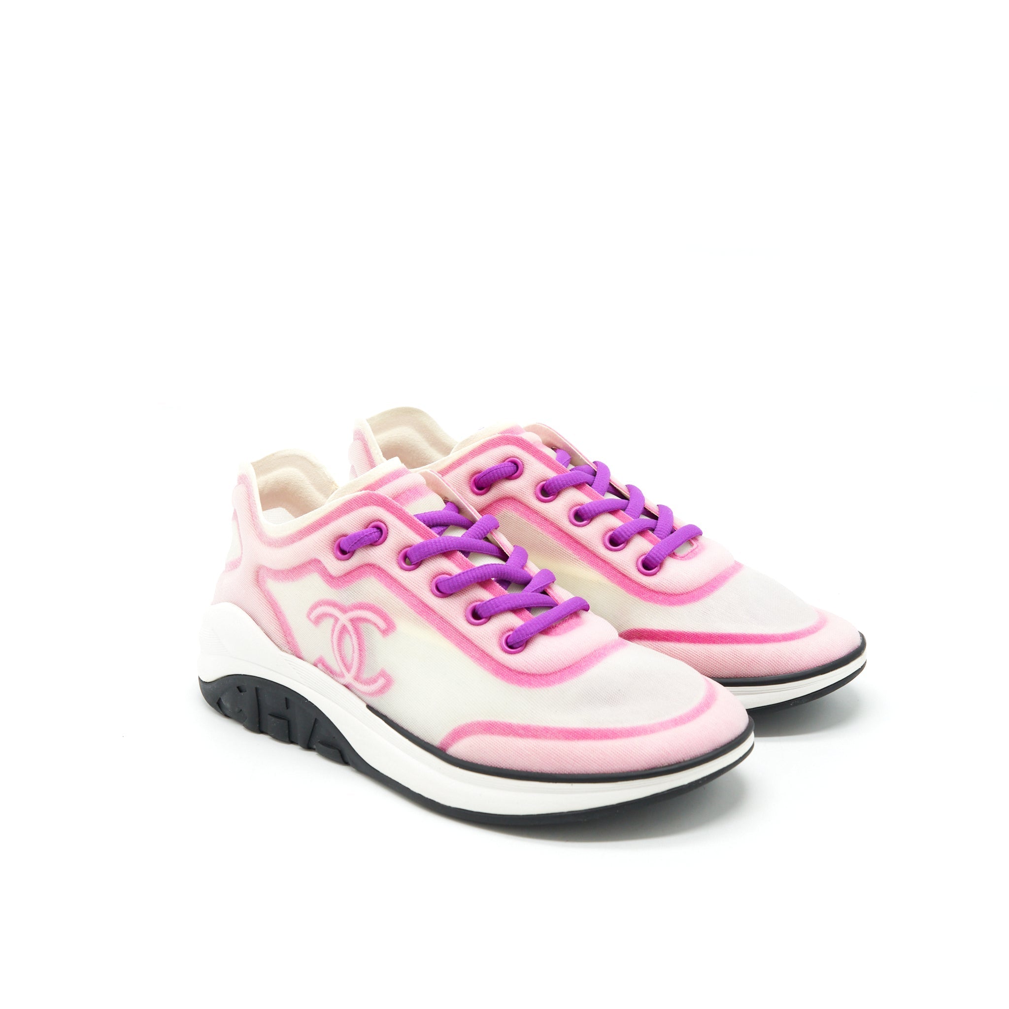 CHANEL CC LOGO SNEAKER PINK/PURPLE/WHITE