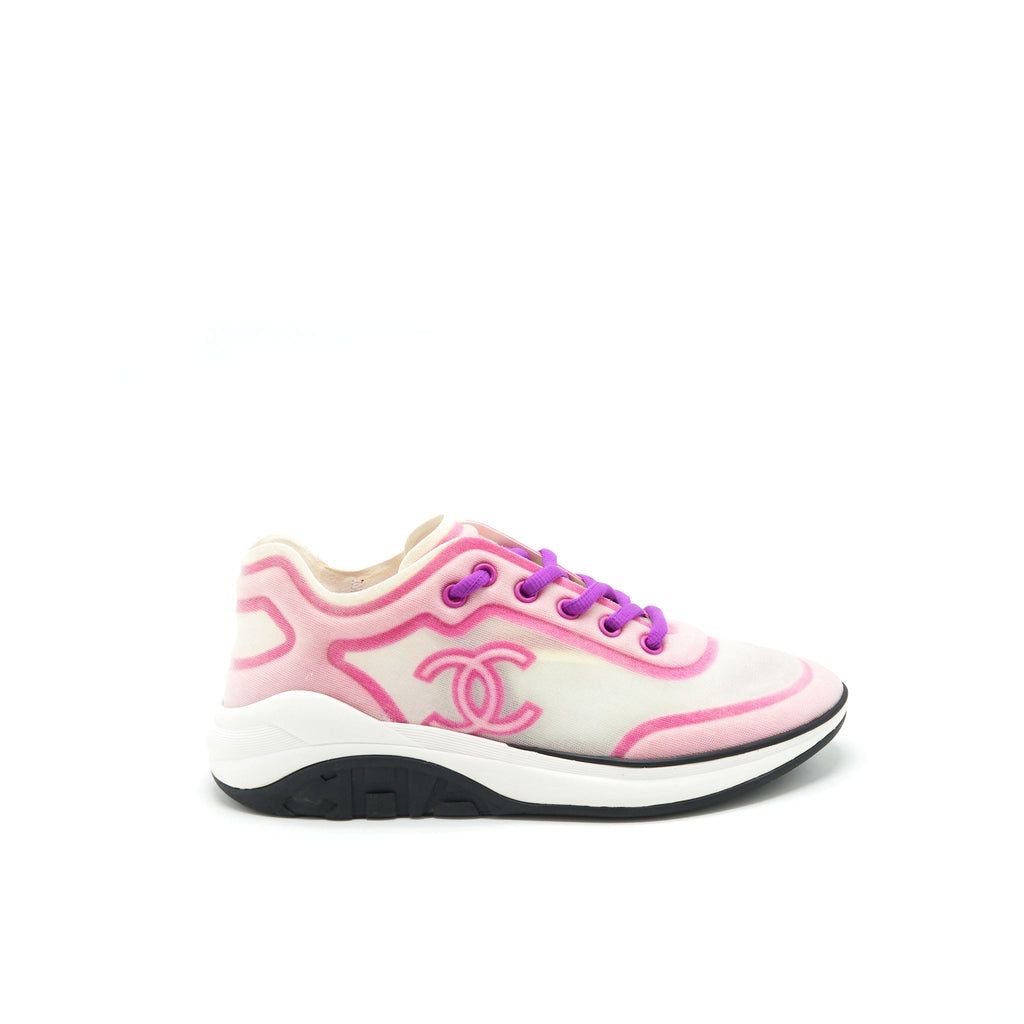 CHANEL CC LOGO SNEAKER PINK/PURPLE/WHITE