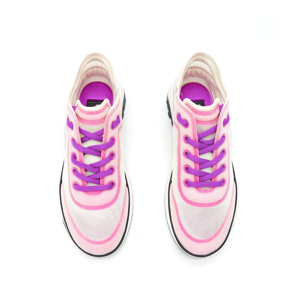 CHANEL CC LOGO SNEAKER PINK/PURPLE/WHITE