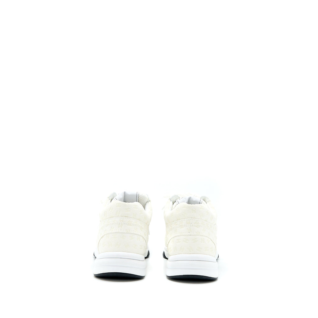 CHANEL 22A TRAINERS PRINTED SUEDE CALFSKIN WHITE