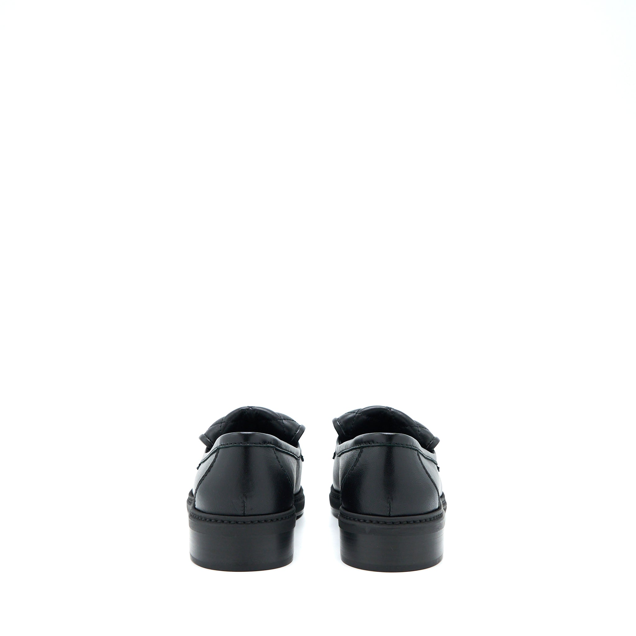 CHANEL TURNLOCK LOAFERS QUILTED LEATHER BLACK LGHW