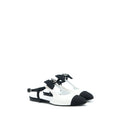CHANEL SLINGBACK WITH RIBBON WHITE/BLACK