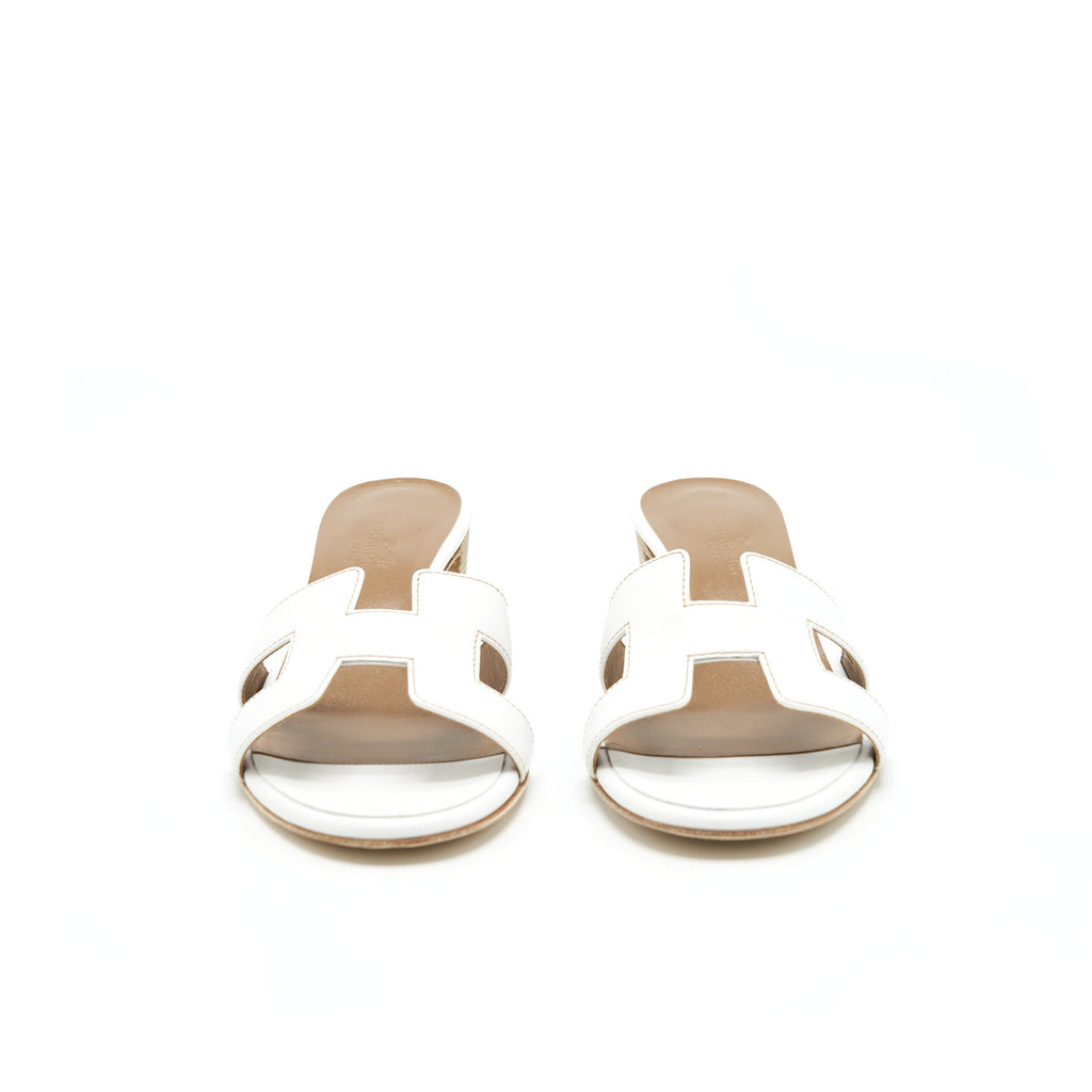 HERMES OASIS SANDAL BLANC