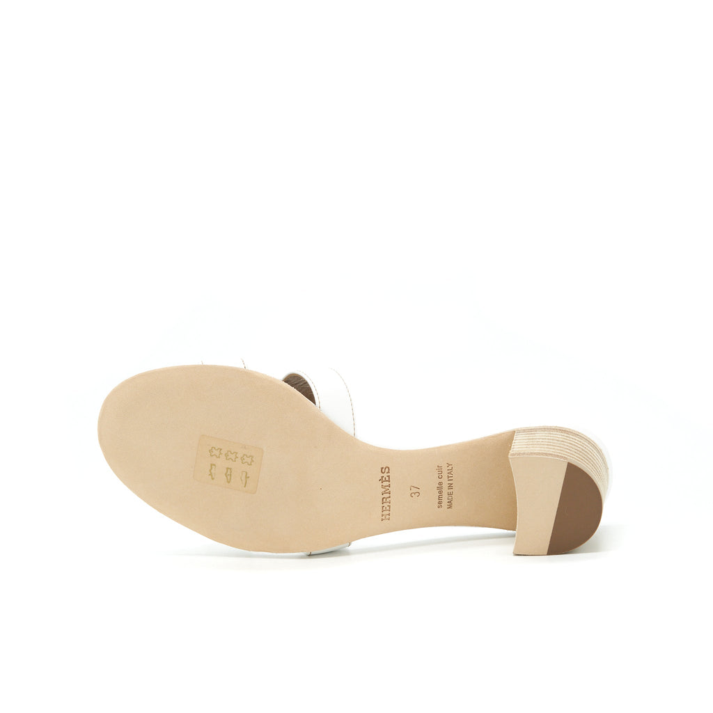 HERMES OASIS SANDAL BLANC