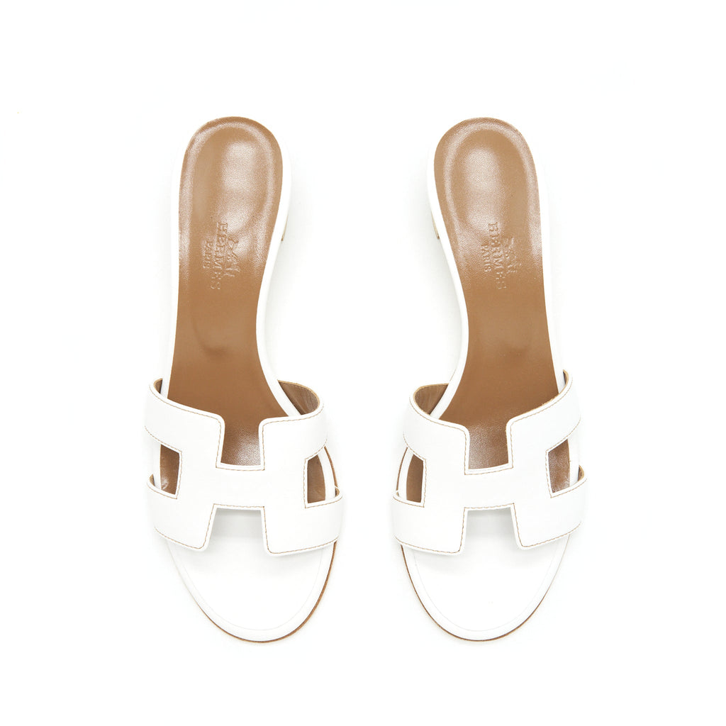 HERMES OASIS SANDAL BLANC