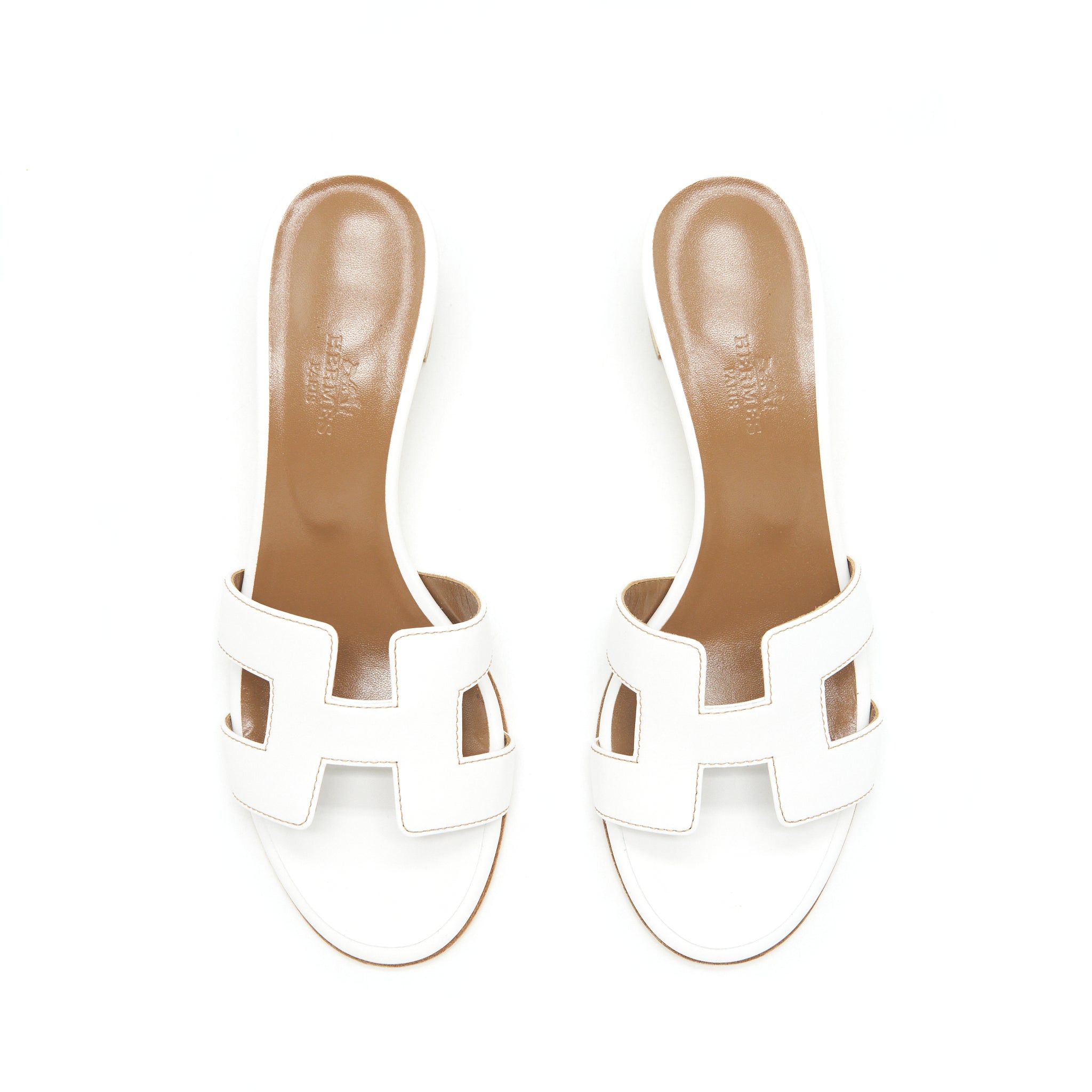 HERMES OASIS SANDAL BLANC