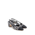 CHANEL SLINGS SHOES TWEED/LEATHER MULTICOLOUR