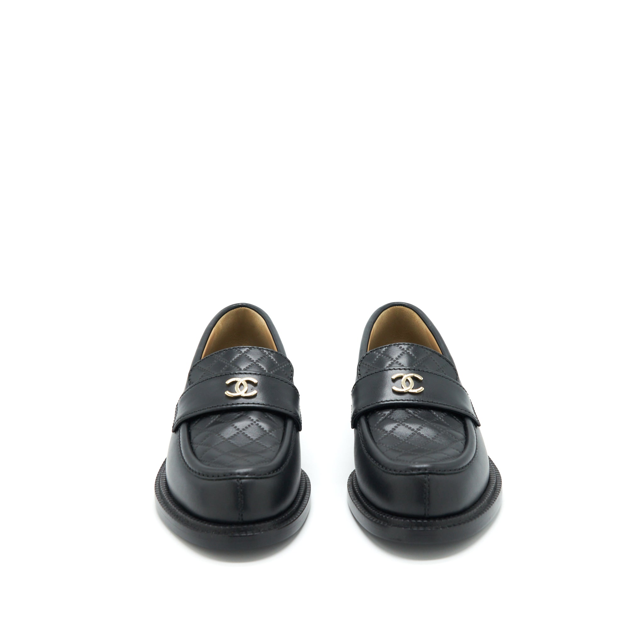 CHANEL QUILTED LOAFER BLACK LGHW