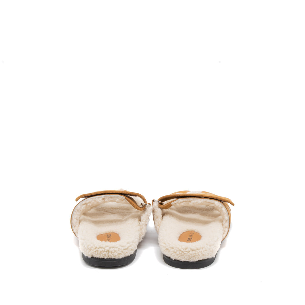 HERMES CHYPRE SANDAL BEIGE DOREEN/ECRU