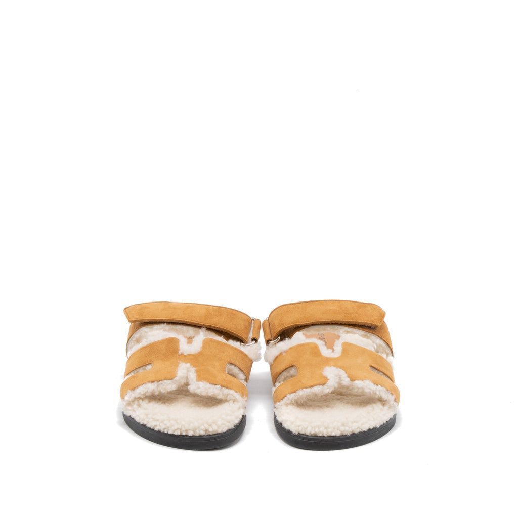 HERMES CHYPRE SANDAL BEIGE DOREEN/ECRU