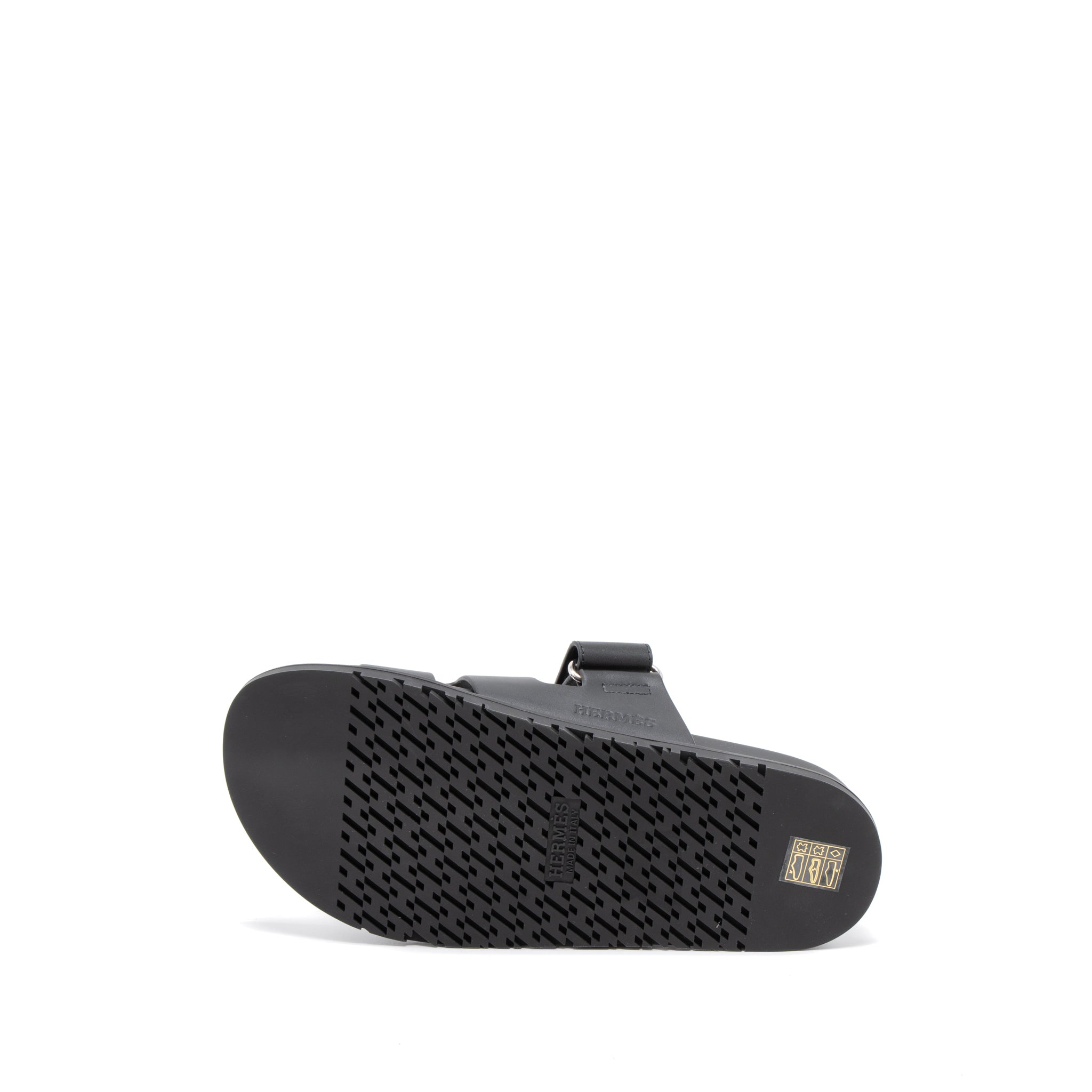 HERMES MEN’S CHYPRE SANDALS CALFSKIN BLACK