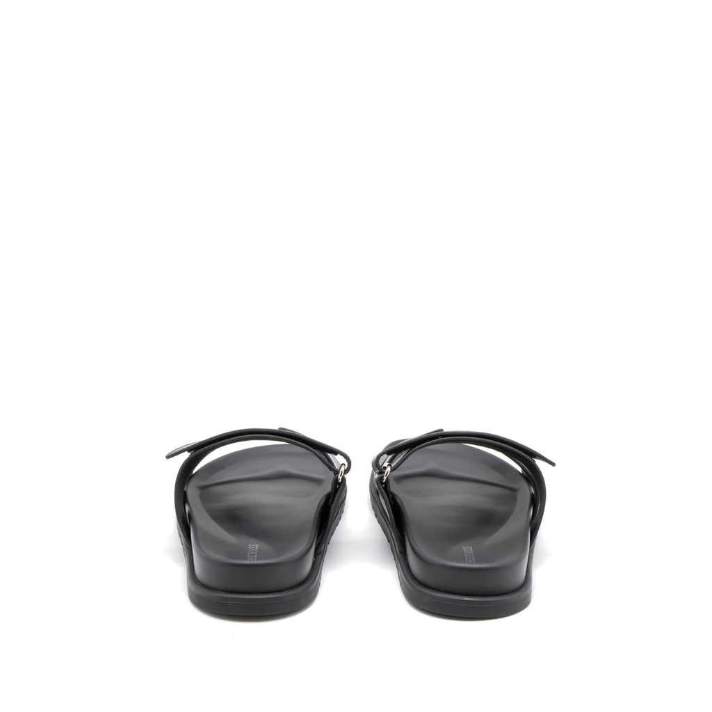 HERMES MEN’S CHYPRE SANDALS CALFSKIN BLACK