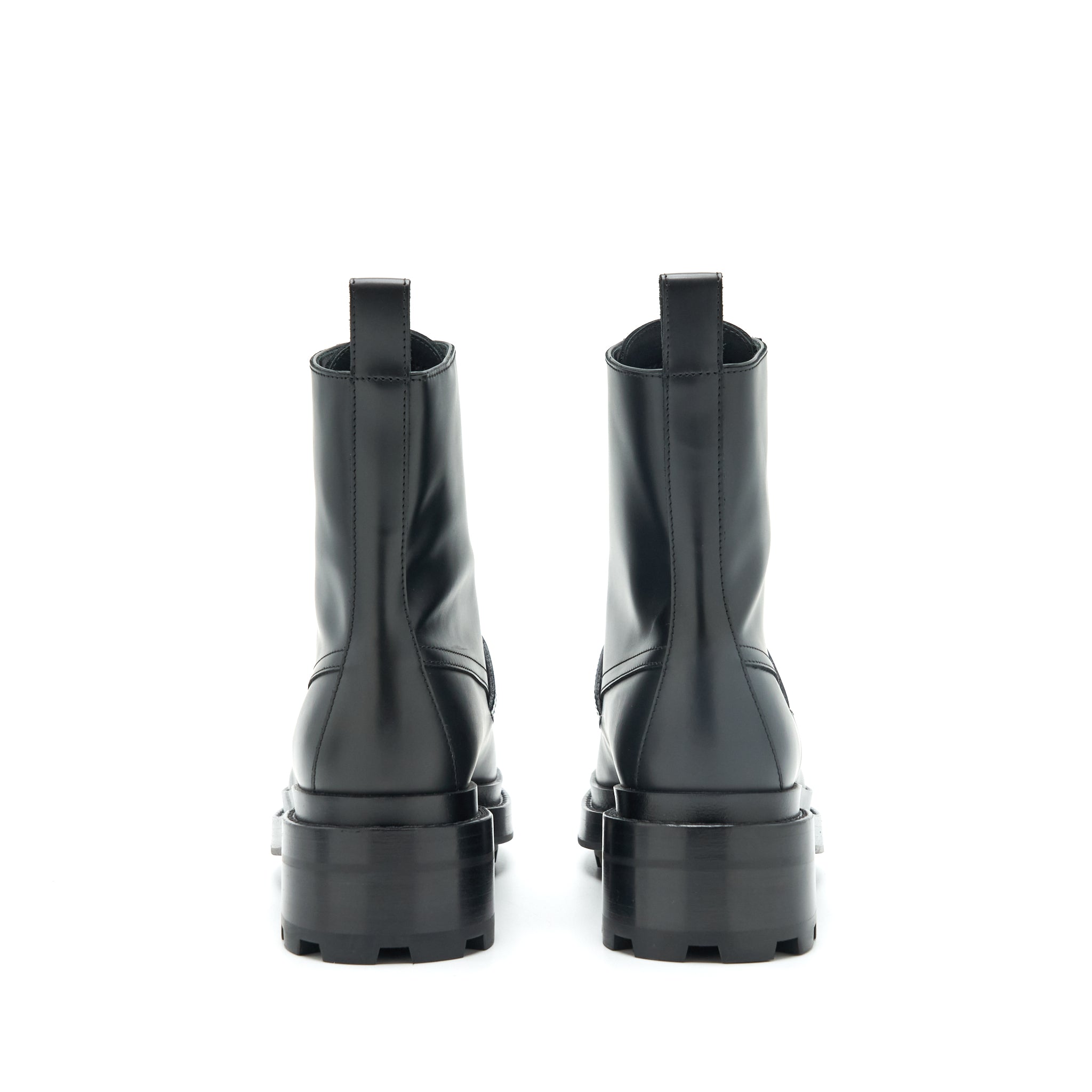 HERMES FEMME FUNK VEAU GLACE BOOTS BLACK SHW