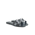 HERMES ORAN SANDAL BOX BLACK