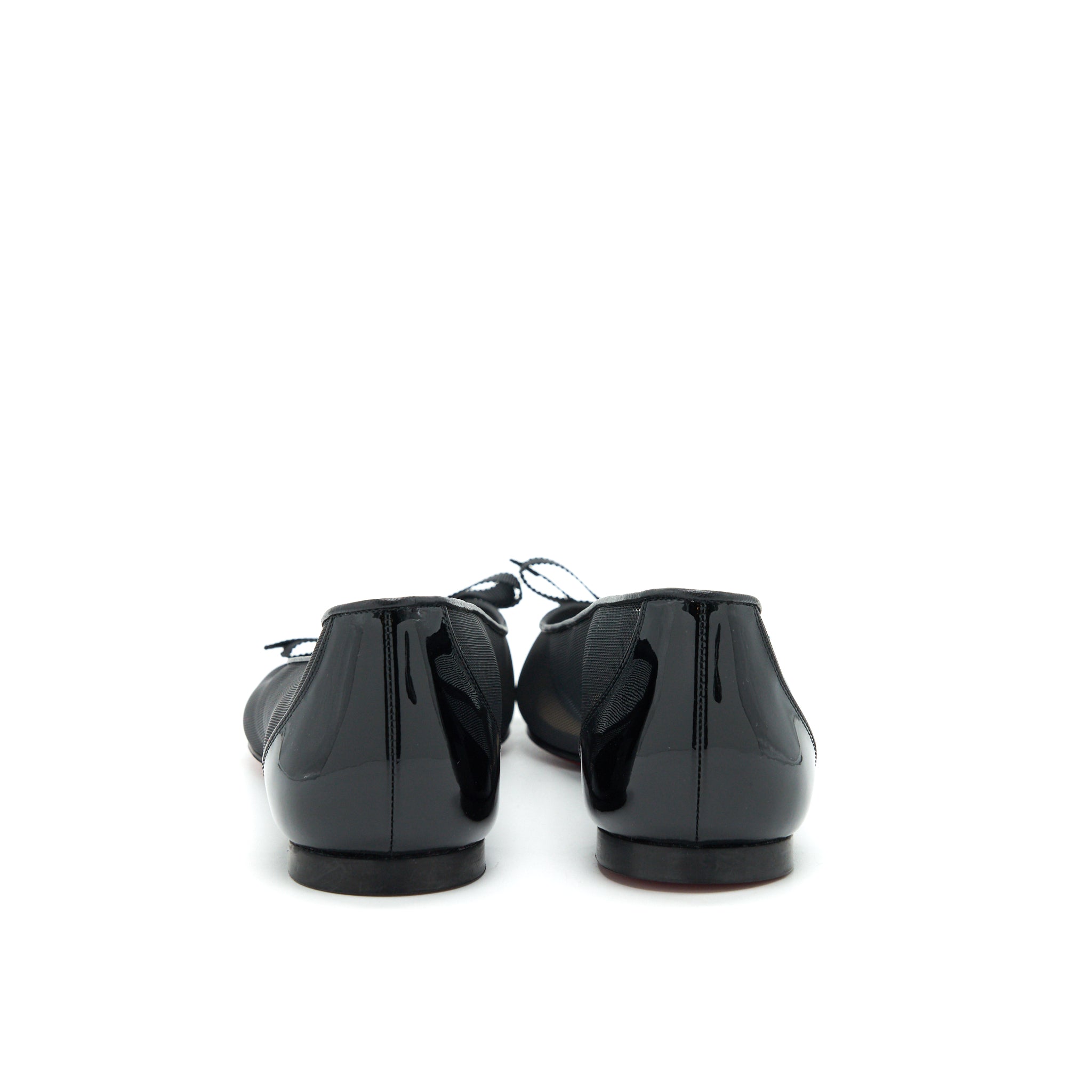 CHRISTIAN LOUBOUTIN POINTED FLAT IN BLACK